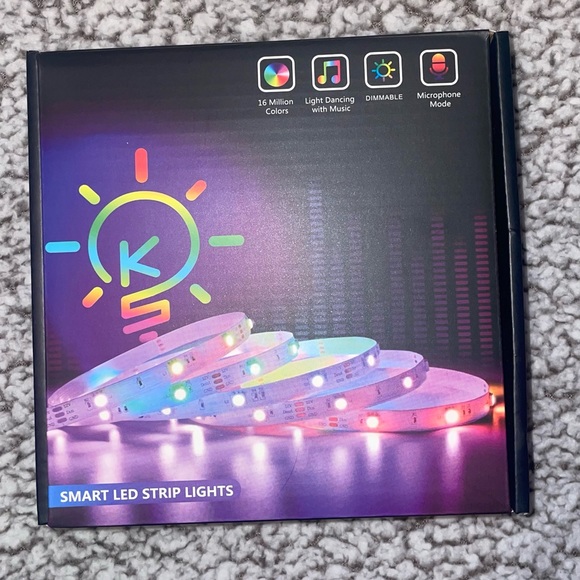 NWB SMART LED STRIP LIGHTS, MUSIC MEMORY FUNCTADJUSTABLE BRIGHTNESS ENERGY SAVIN - Picture 9 of 9